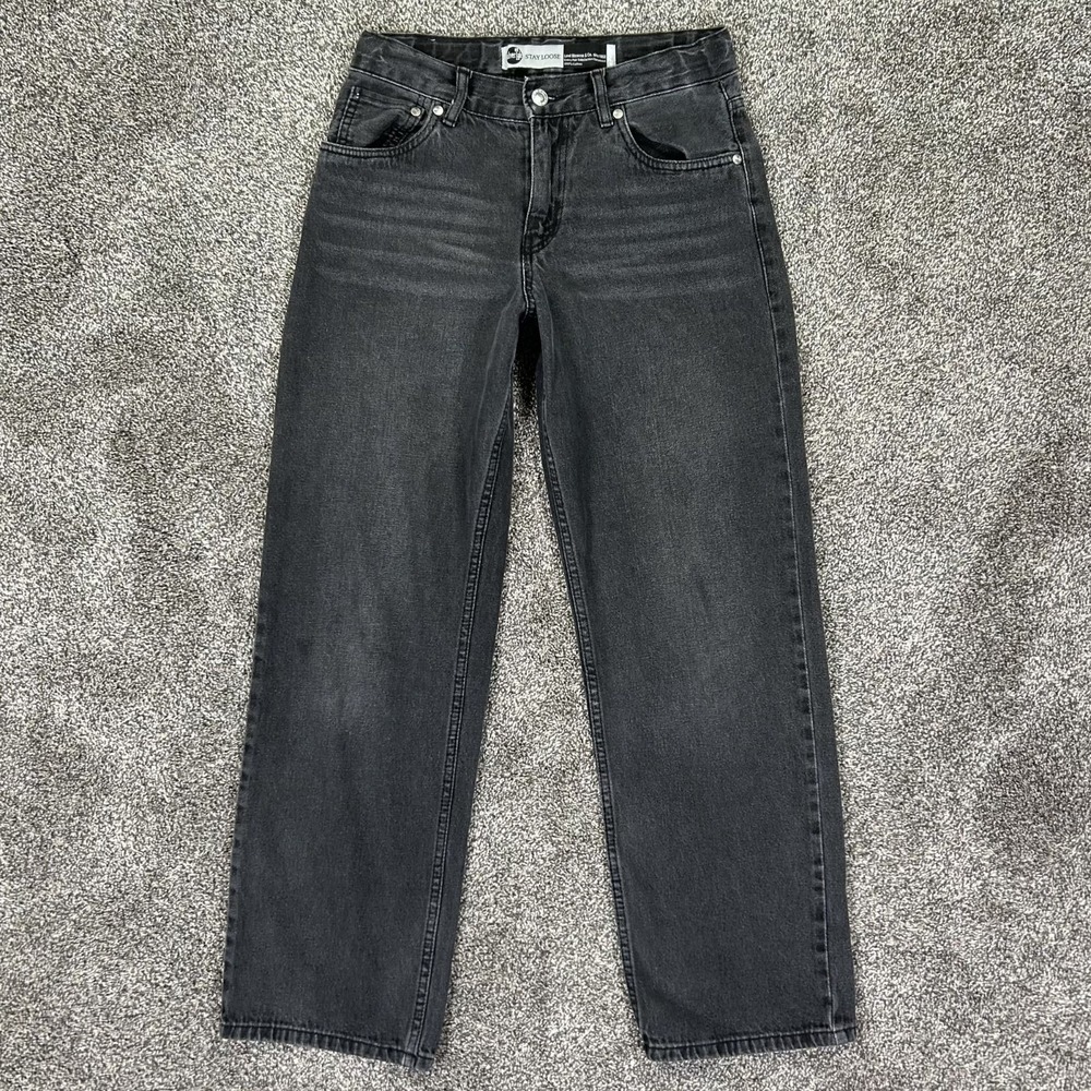 Levis Silver Tab Stay Loose Black Denim Jeans Womens 16 REG W28 L30 (Fits 28x28)